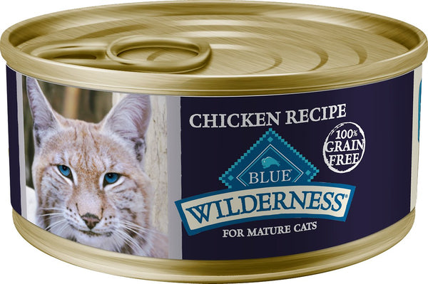 Blue Buffalo Wilderness Mature Chicken Recipe Grain-Free Wet Cat Food Can