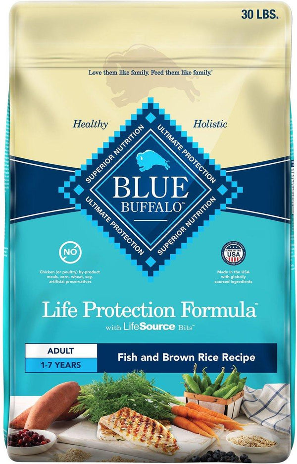 Blue Buffalo BLUE Life Protection Formula Adult Fish & Brown Rice Dry Dog Food