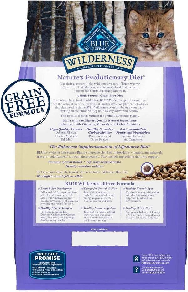 Blue Buffalo BLUE Wilderness High-Protein with Chicken Kitten Grain-Free Dry Cat Food