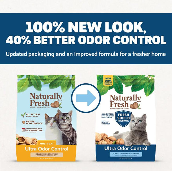Naturally Fresh Walnut-Based Multi-Cat Ultra Odor Control Quick-Clumping Cat Litter