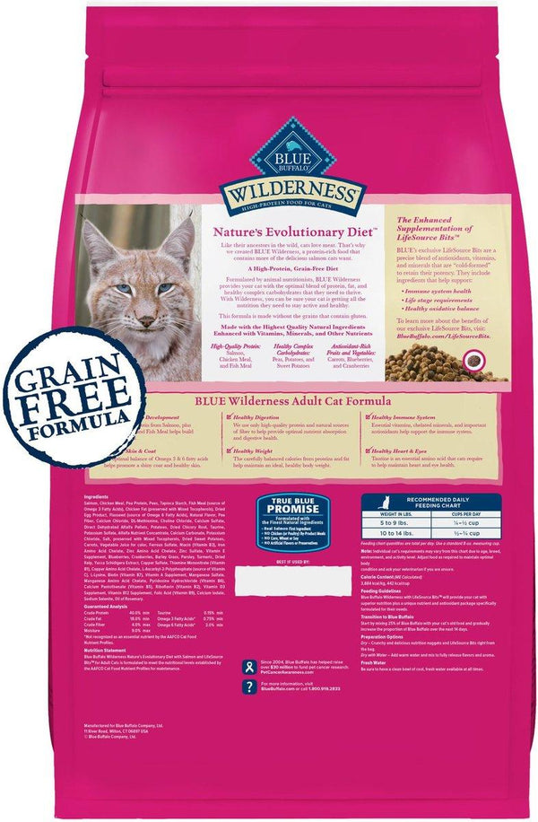 Blue Buffalo BLUE Wilderness High-Protein with Salmon Grain-Free Dry Cat Food