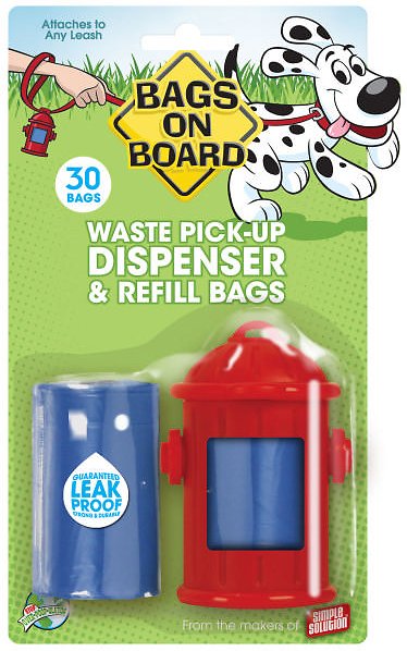 Bags on Board Fire Hydrant Dispenser, 1 dispenser, 30 bags