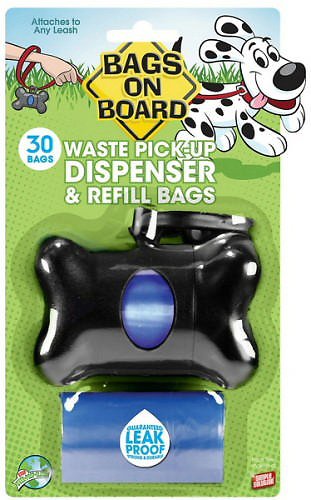 Bags on Board Bone Dispenser, Black, 1 dispenser, 30 bags