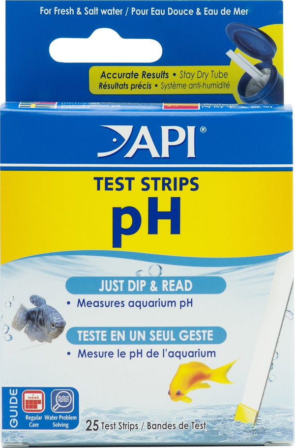 API pH Freshwater & Saltwater Aquarium Test Strips, 25 count