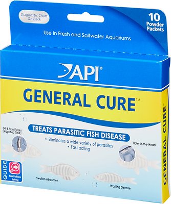 API General Cure Freshwater & Saltwater Aquarium Parasitic Fish Disease Treatment