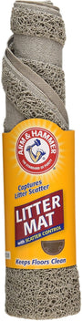 Arm & Hammer Tapis à litière pour chat demi-cercle, Beige perle