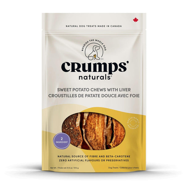 Gâteries pour chiens Crumps' Naturals à la patate douce et au foie de boeuf