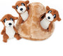 ZippyPaws Burrow Jouet en peluche sonore Cache-cache terrier de suricate