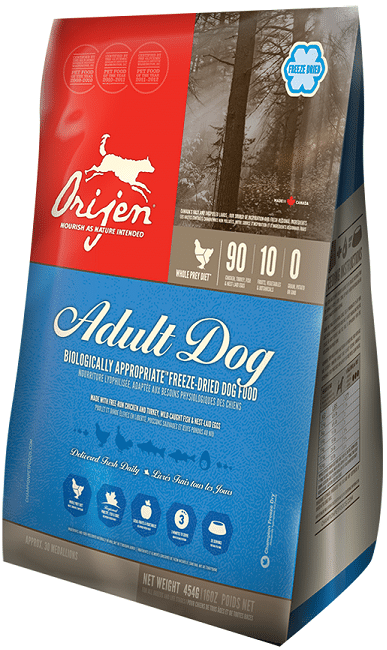 ORIJEN Nourriture lyophilisée pour chiens adultes, 16-oz