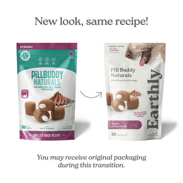 Presidio Pill Buddy Naturals Friandises pour chiens canard grillé pour pilules/capsules, 150 grammes