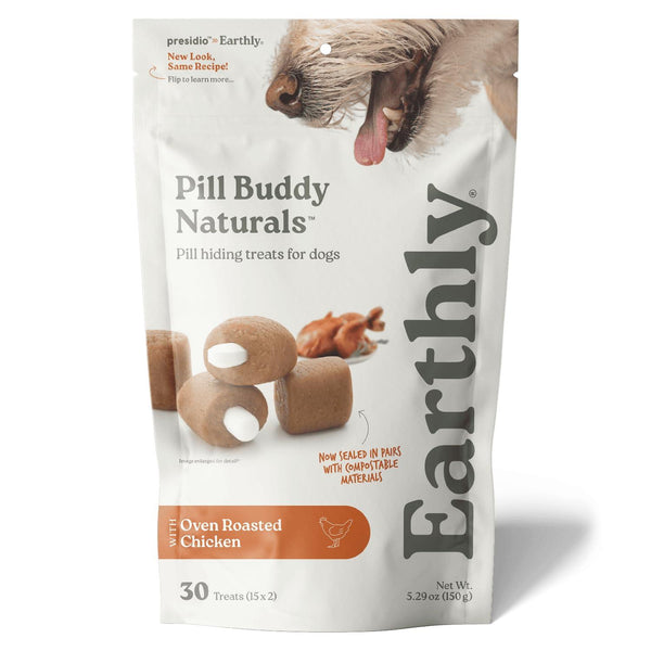 Earthly Pet Pill Buddy Naturals Oven Roasted Chicken Dog Treats, 30-count