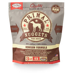 Primal Croquettes surgelées formule venaison pour chien, 3-lb