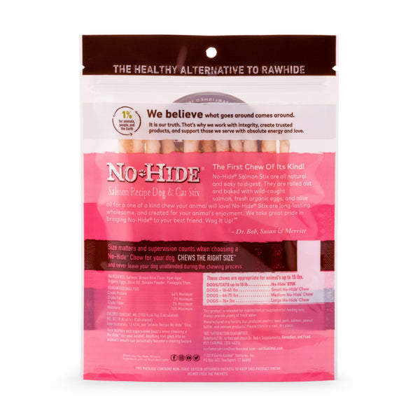 Earth Animal No-Hide Salmon Stix Chew Dog Treat, 10-pk