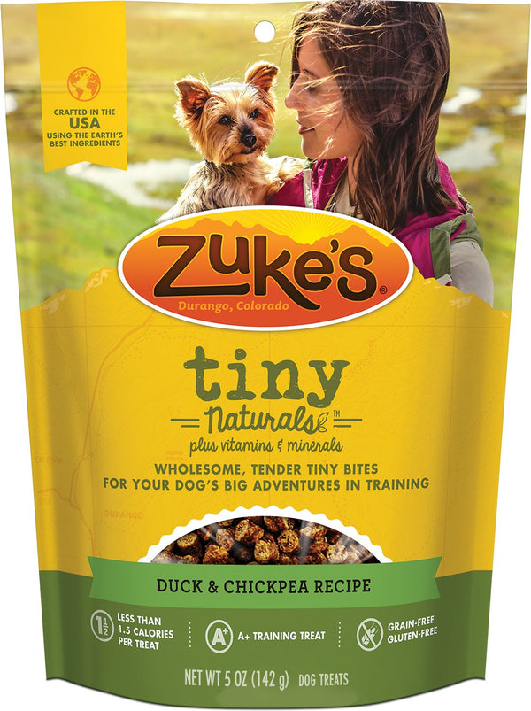 Zuke's Tiny Naturals Duck & Chickpea Recipe Dog Treats, 5-oz
