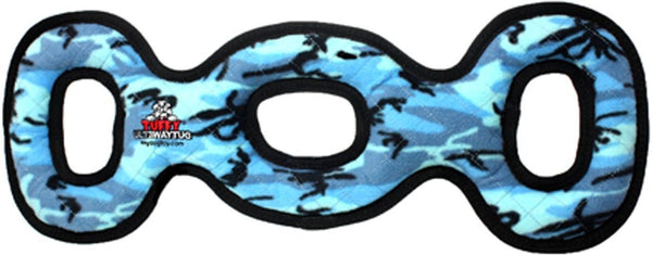 Tuffy Ultimate 3-Way Tug Dog Toy, Camo Blue