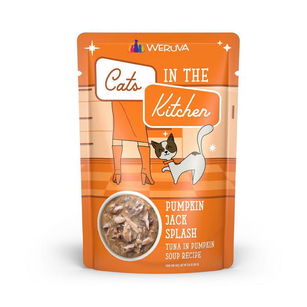 Cats in the Kitchen Pumpkin Jack Splash Thon dans soupe à la citrouille Sachet de nourriture humide pour chats