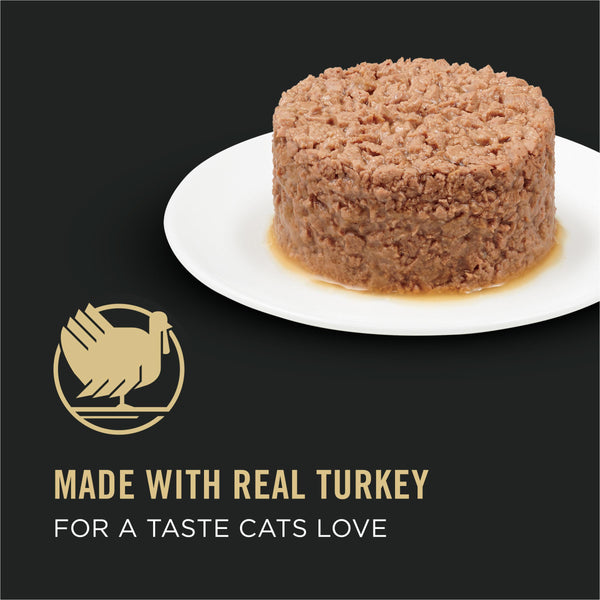 Purina Pro Plan Focus Gestion du poids pour adultes Dinde hachée & Riz Plat principal nourriture en conserve pour chats