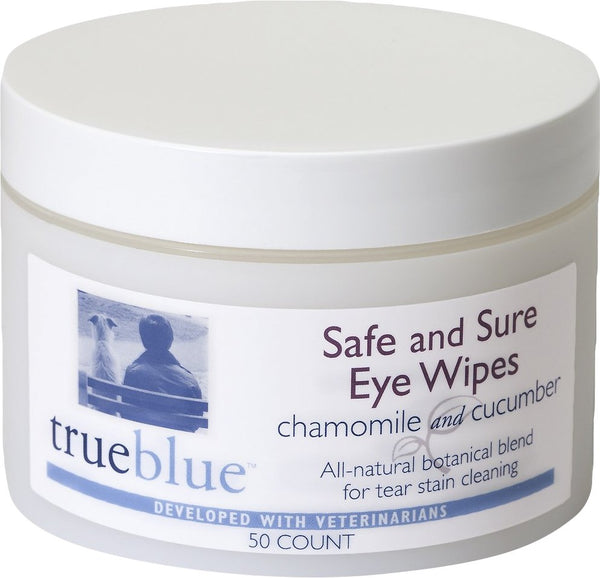 TrueBlue Pet Products Safe & Sure Dog Eye Wipes, 50-count