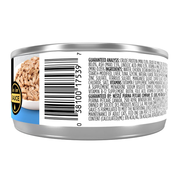 Nourriture en conserve pour chat Purina Pro Plan Adulte Entree aux œufs de mer blanc et thon en sauce