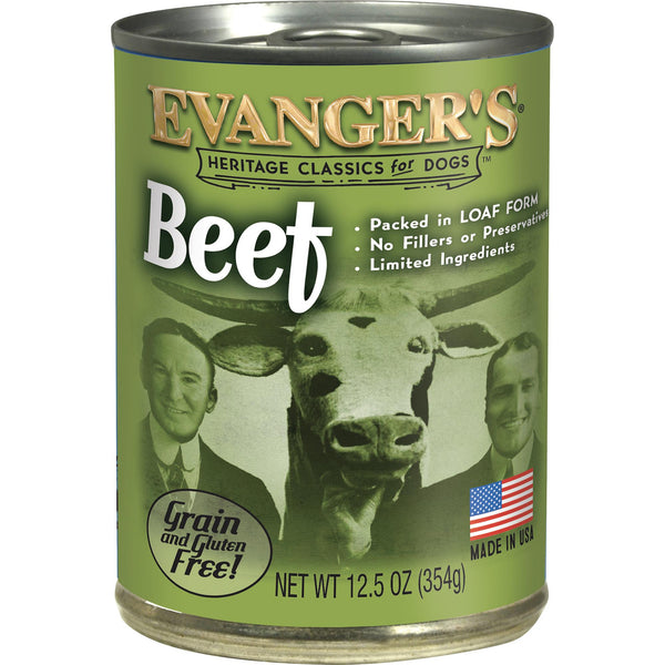 Evanger's Heritage Classics Beef Wet Dog Food Can