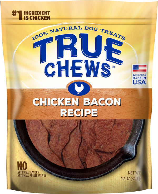 True Chews Chicken Bacon Recipe Dog Treats, 12-oz