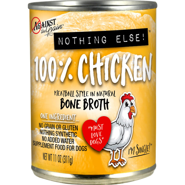 Against the Grain Nothing Else Chicken Wet Dog Food Can