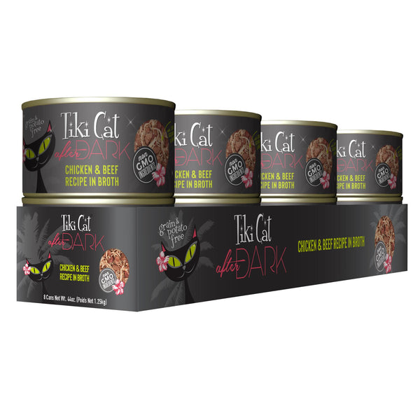 Tiki Cat After Dark Poulet et Recette de Bœuf dans un Bouillon