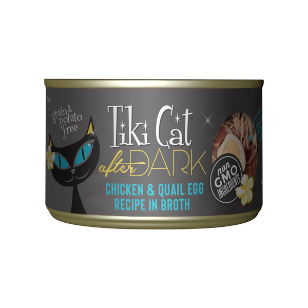Tiki Cat After Dark Recette d'œufs de poulet et de caille dans un bouillon