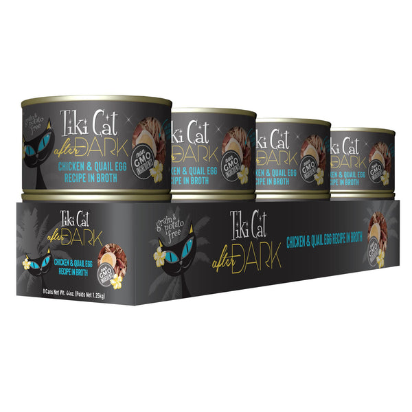 Tiki Cat After Dark Recette d'œufs de poulet et de caille dans un bouillon