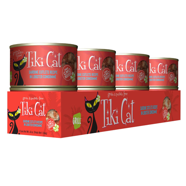 Tiki Cat Grill Bora Bora Sardines Escalopes en Consommé de Homard Nourriture pour Chats en Conserve