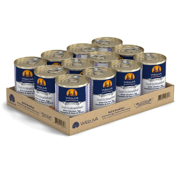 Weruva Classic Dog Bed & Breakfast with Chicken, Egg, Pumpkin & Ham in Gravy Wet Dog Food Can