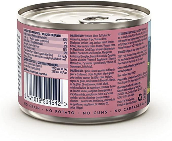 ZIWI Peak Venison Recipe Wet Cat Food Can