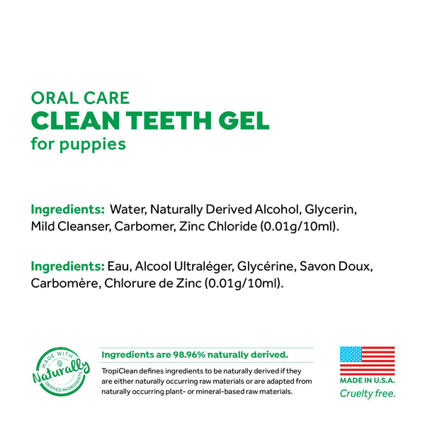 Tropiclean Fresh Breath Oral Care Clean Teeth Gel for Puppies, 2-oz