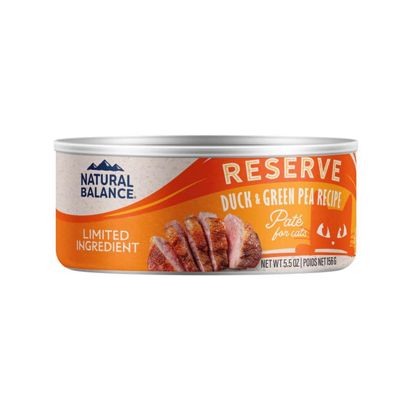 Natural Balance Limited Ingredient Reserve Duck & Green Pea Wet Cat Food Can