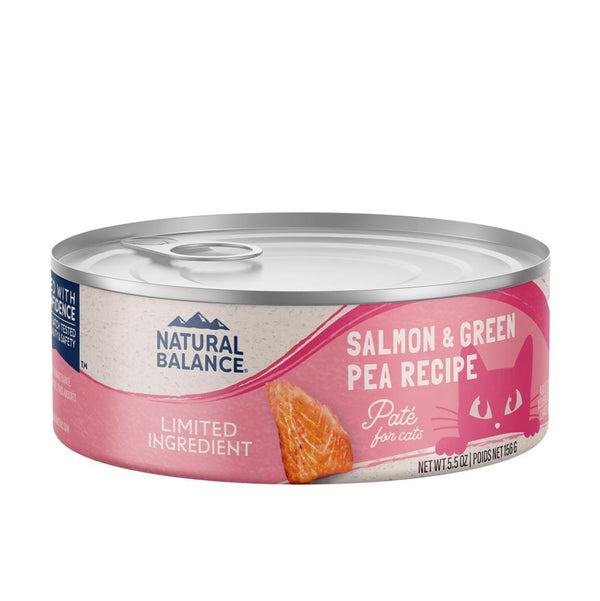 Natural Balance Limited Ingredient Salmon & Green Pea Pate Wet Cat Food Can
