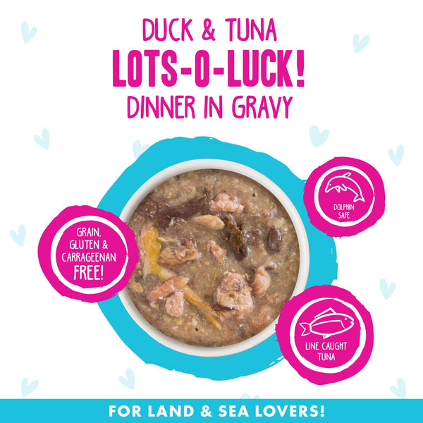BFF OMG GRAVY Canette de nourriture humide pour chat Canard & Thon Lots-O-Luck! Dîner en sauce
