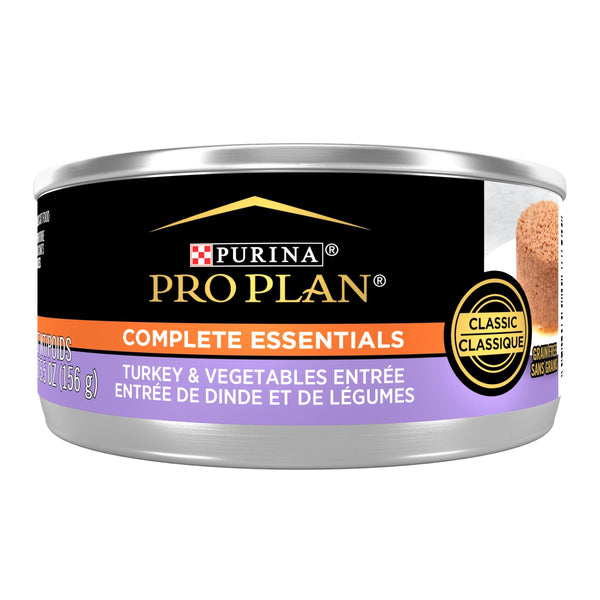 Purina Pro Plan Complete Essentials Turkey & Vegetable Entree Grain-Free Wet Cat Food Can