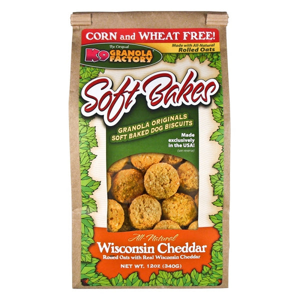 K9 Granola Factory Soft Bakes Wisconsin Cheddar Recipe Dog Treats, 12-oz