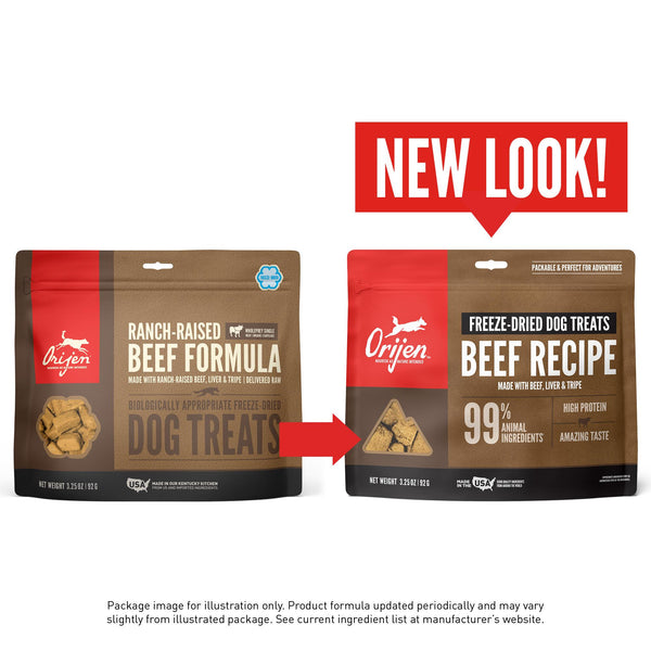 ORIJEN Ranch-Raised Beef Grain-Free Freeze-Dried Dog Treats
