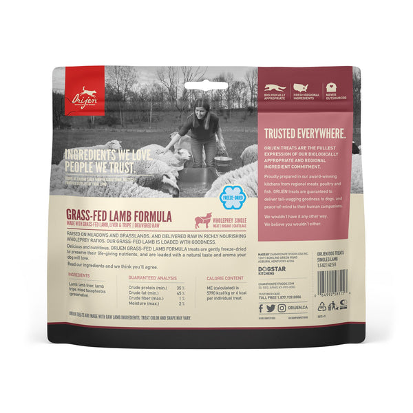 ORIJEN Grass-Fed Lamb Grain-Free Freeze-Dried Dog Treats