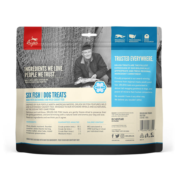 ORIJEN Six Fish Grain-Free Freeze-Dried Dog Treats