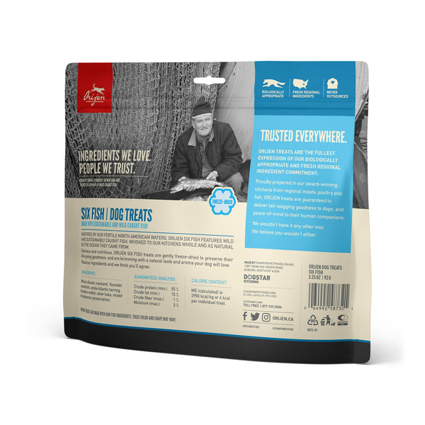 ORIJEN Six Fish Grain-Free Freeze-Dried Dog Treats
