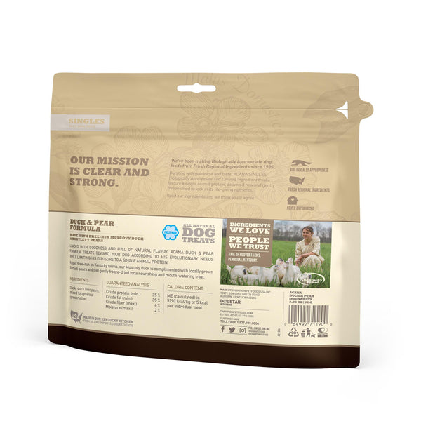 ACANA Singles Duck & Pear Grain-Free Freeze-Dried Dog Treats