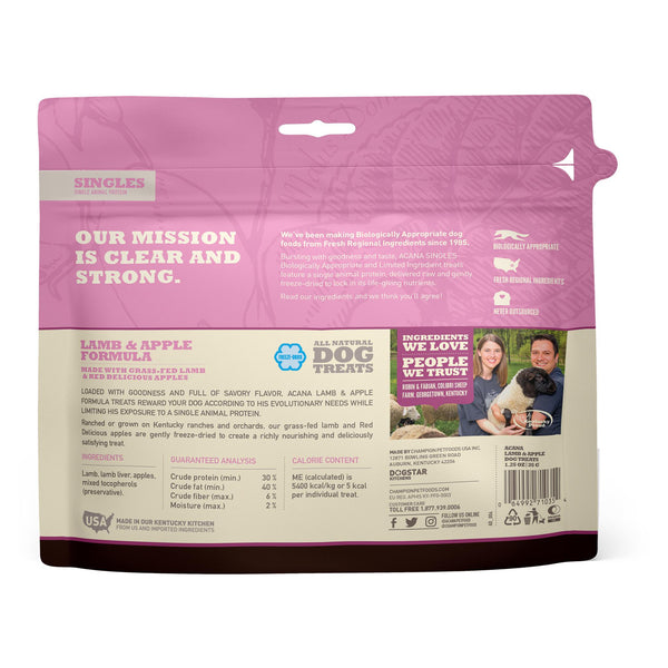 ACANA Singles Lamb & Apple Grain-Free Freeze-Dried Dog Treats