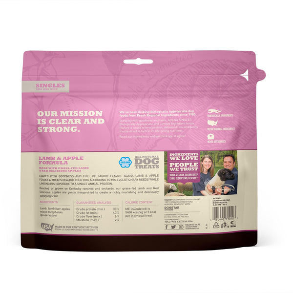 ACANA Singles Lamb & Apple Grain-Free Freeze-Dried Dog Treats