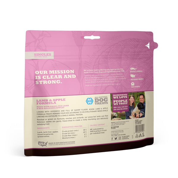 ACANA Singles Lamb & Apple Grain-Free Freeze-Dried Dog Treats