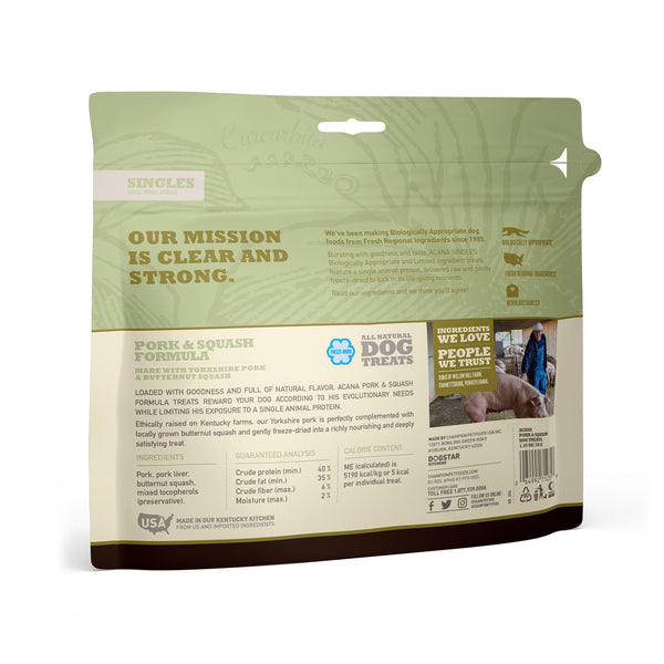 ACANA Singles Pork & Squash Grain-Free Freeze-Dried Dog Treats