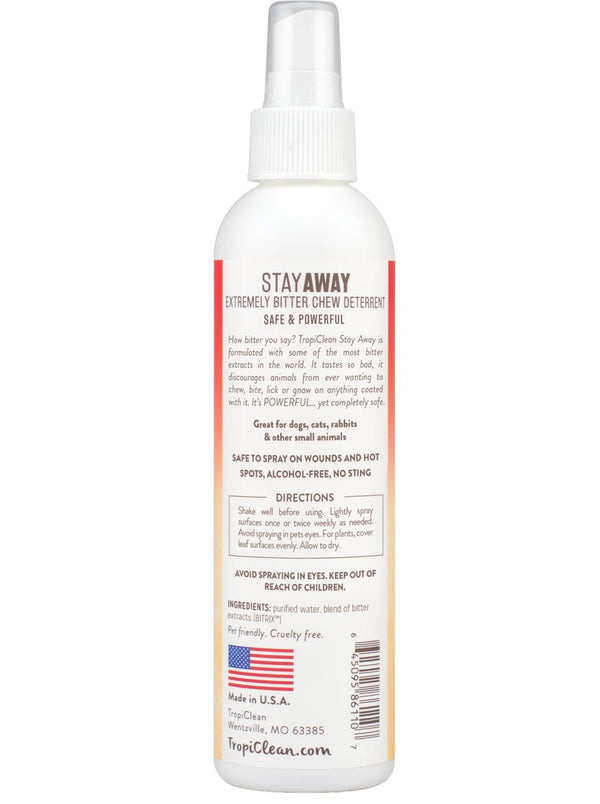 Tropiclean Stay Away Pet Chew Deterrent Spray, 8-oz