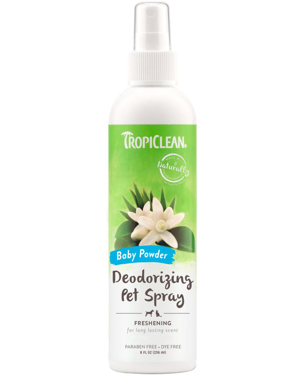 Tropiclean Baby Powder Deodorizing Spray for Pets, 8-oz