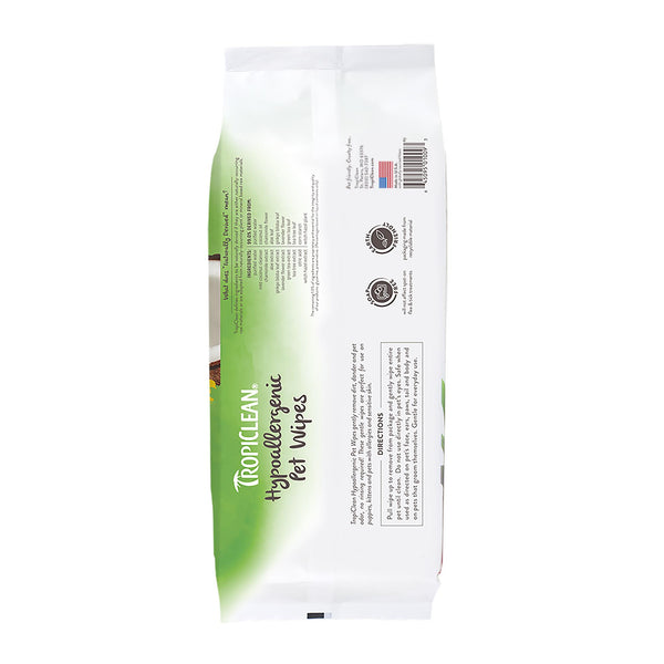 Tropiclean Hypoallergenic Deodorizing Pet Wipes, 100-count